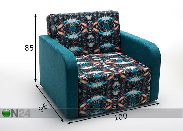 Кресло-кровать с ящиком размеры