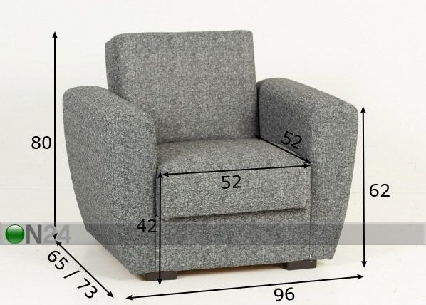 Кресло-кровать с ящиком размеры