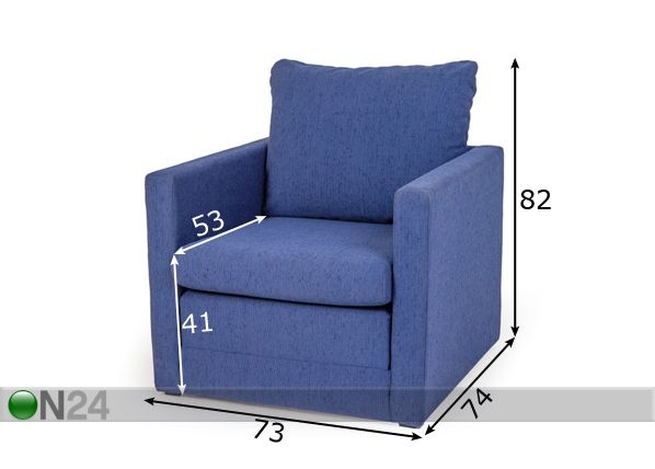 Кресло-кровать Kuup размеры