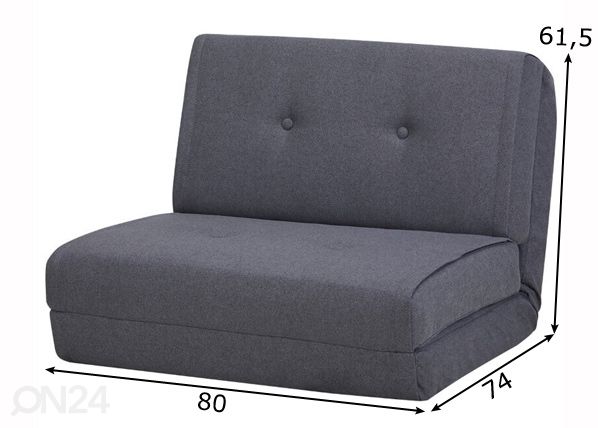 Кресло-кровать Lusaka размеры
