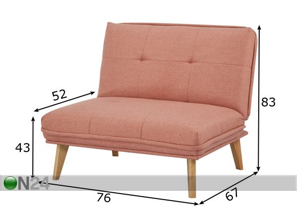 Кресло-кровать Nairobi размеры