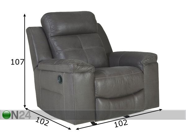 Кресло с механизмом подножки Relax28 размеры