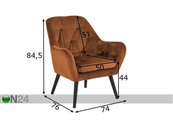 Кресло Astro размеры
