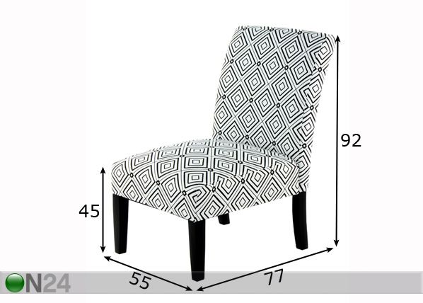 Кресло Black & White-I размеры