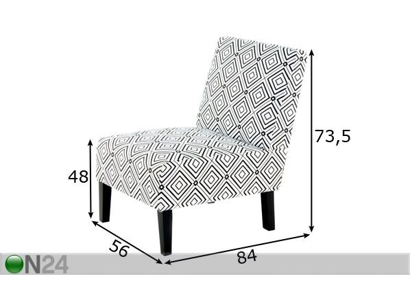 Кресло Black & White-II размеры