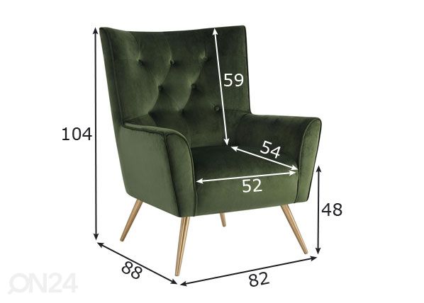 Кресло Bodiva размеры