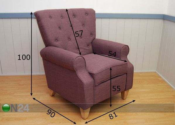 Кресло Bois с подножкой размеры