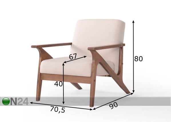 Кресло Brownie размеры