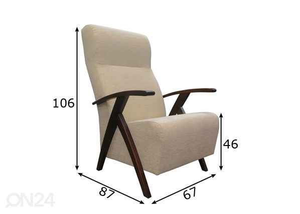 Кресло Dana размеры