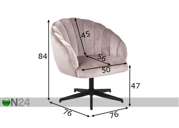Кресло Daniella размеры