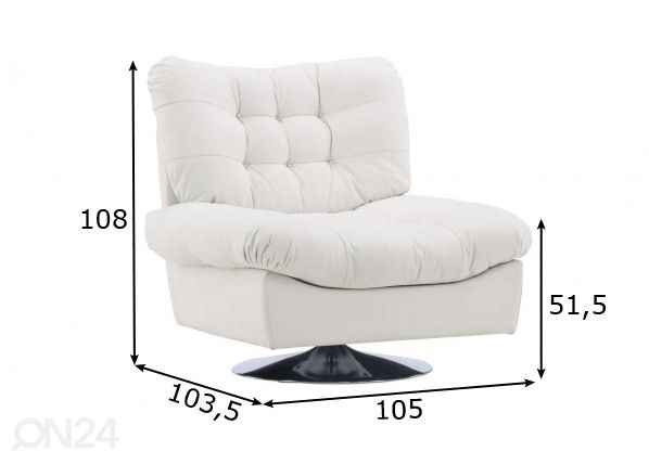Кресло Florens размеры