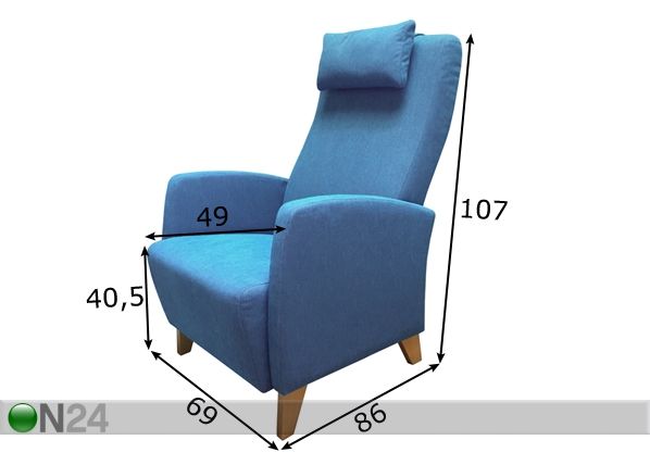 Кресло Jette размеры
