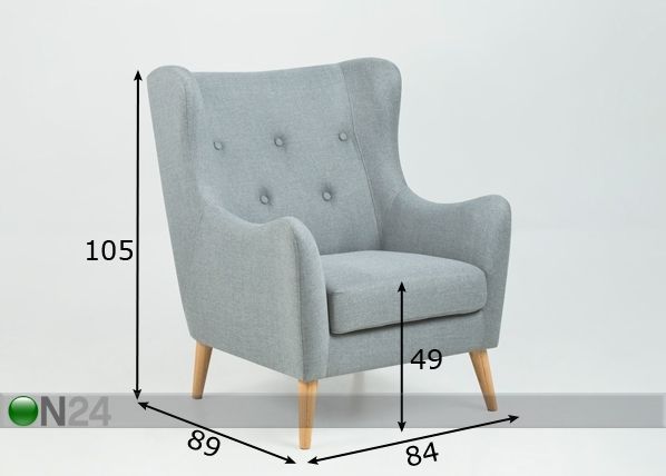 Кресло Kamma размеры