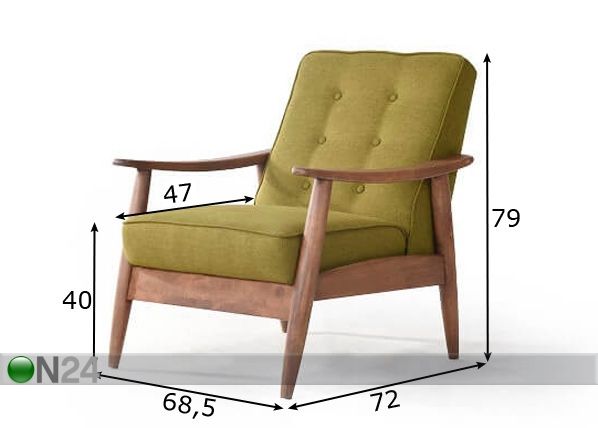 Кресло Latino размеры