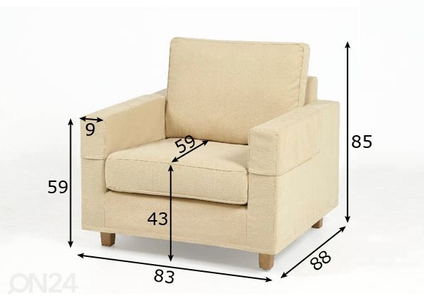 Кресло Linea размеры