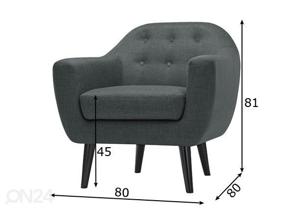 Кресло Lundahl размеры