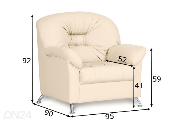 Кресло Parm размеры