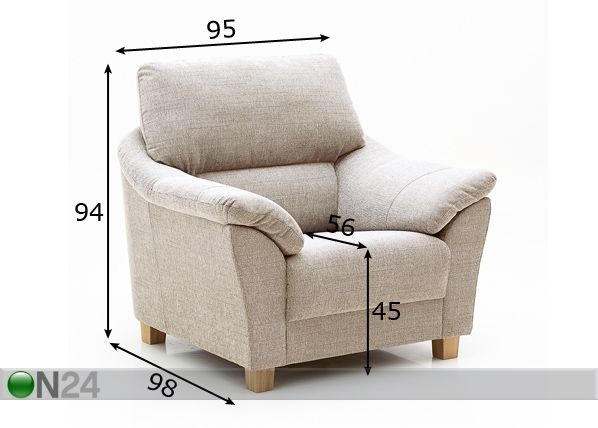 Кресло Prisma размеры
