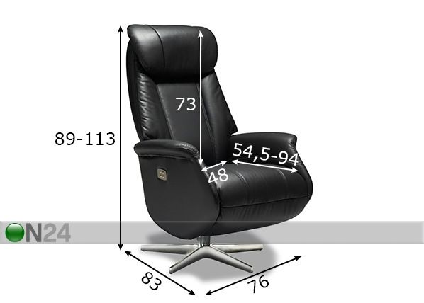 Кресло recliner Bonanza размеры