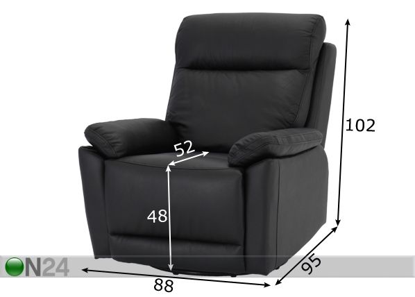 Кресло recliner Boss размеры