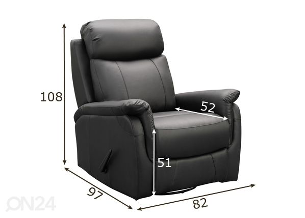 Кресло recliner Victoria размеры