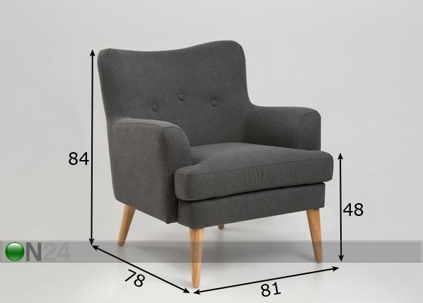 Кресло Regina размеры
