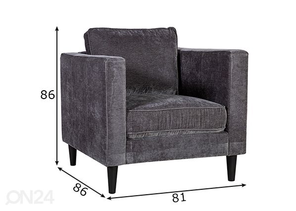 Кресло Spencer размеры