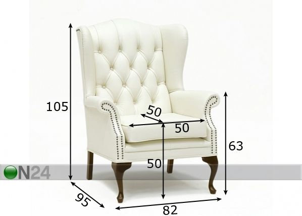 Кресло York размеры