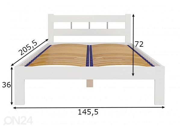 Кровать + дно кровати 140x200 cm размеры