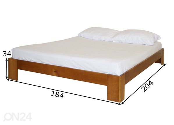 Кровать из массива берёзы 180x200 cm размеры