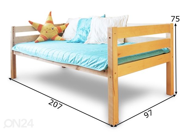 Кровать из массива берёзы 90x200 cm размеры