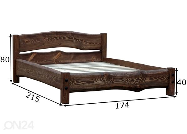 Кровать из массива дерева 160x200 cm размеры