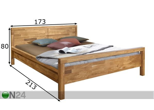 Кровать из массива дуба Next 160x200 cm размеры