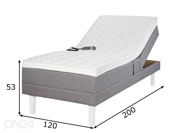 Кровать моторная Base 120x200 cm размеры
