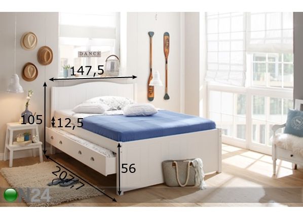 Кровать с двумя ящиками 140x200 cm размеры