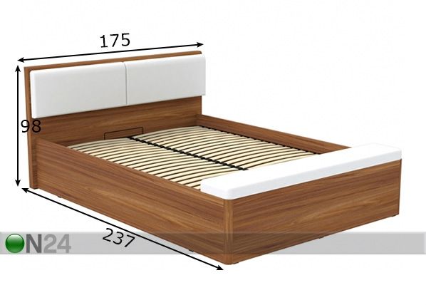 Кровать с подъёмным механизмом 160x200 cm размеры