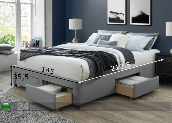 Кровать с ящиком Cosmo 140x200 cm размеры