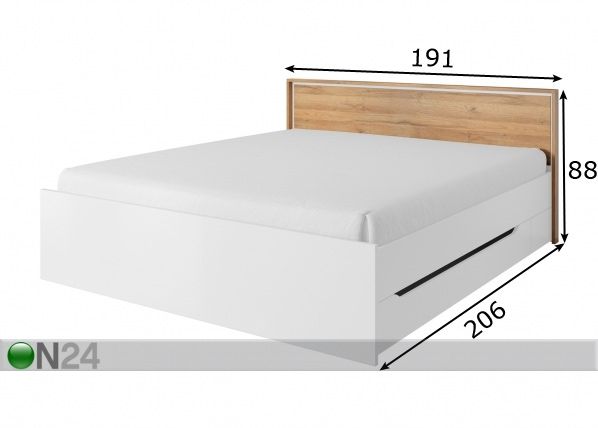Кровать с ящиком Form 180x200 cm размеры