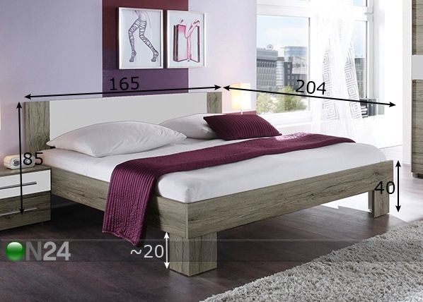 Кровать 160x200 cm + матрас Prime Standard Bonell размеры