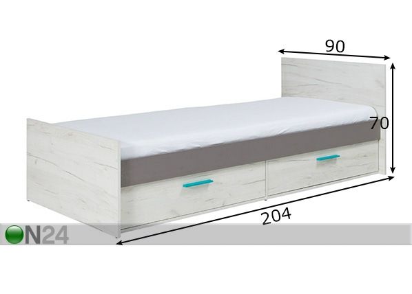 Кровать 80x200 cm размеры