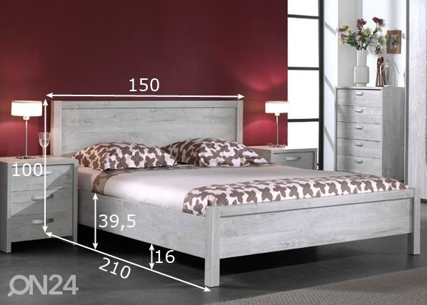 Кровать Alice 140x200 cm размеры
