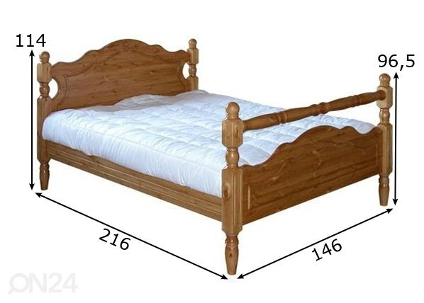 Кровать Allen 137x200 cm размеры