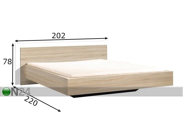 Кровать Argo 160x200 cm размеры