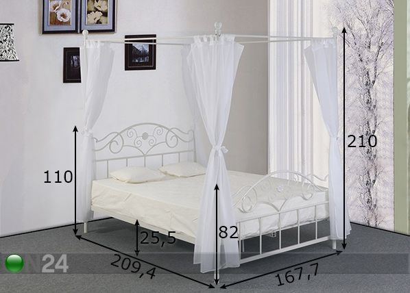 Кровать Aurelie 160x200 cm размеры