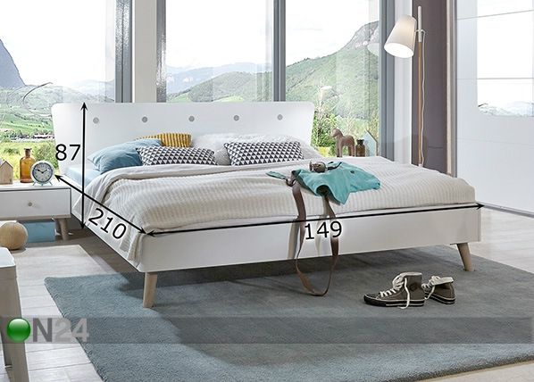 Кровать Bergen 140x200 cm размеры