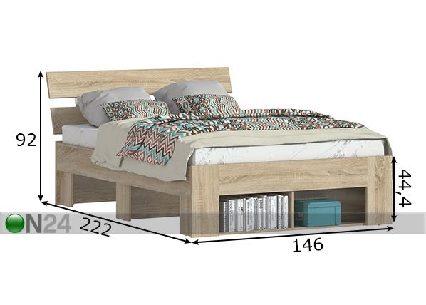 Кровать Berlin 140x200 cm размеры