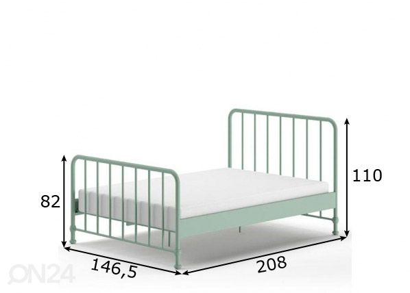 Кровать Bronxx 140x200 cm размеры