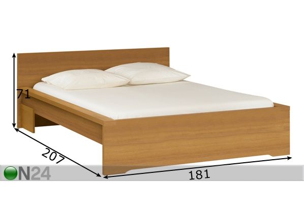 Кровать Brooklyn 160x200 cm тик размеры