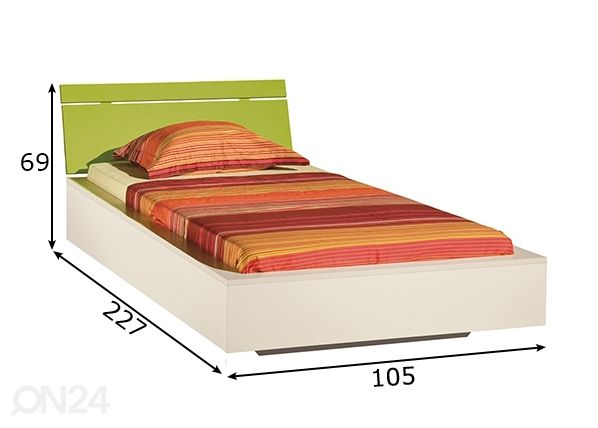 Кровать Bryant 90x200 cm размеры