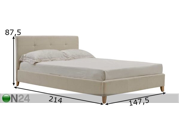 Кровать Button 140x200 cm размеры